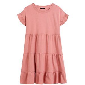 EUC J. Crew Tiered Dress in Broken-In Jersey - Sz XL